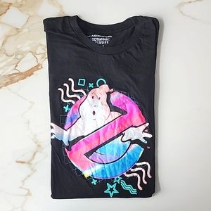 Ghostbusters T-shirt Black, Loot Wear Neon Colors, "80 Classic